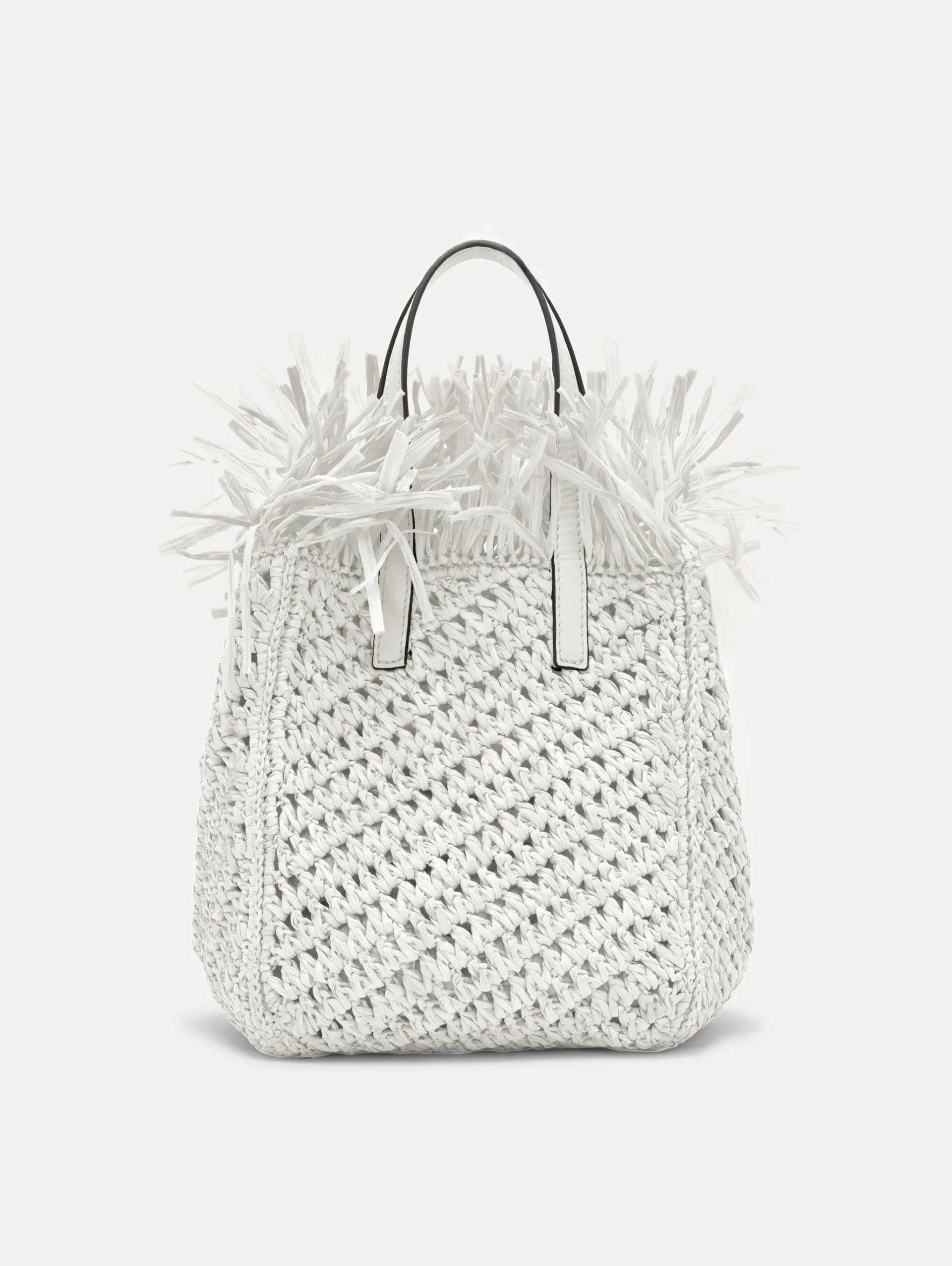 Small Raffia Crochet Square Tote