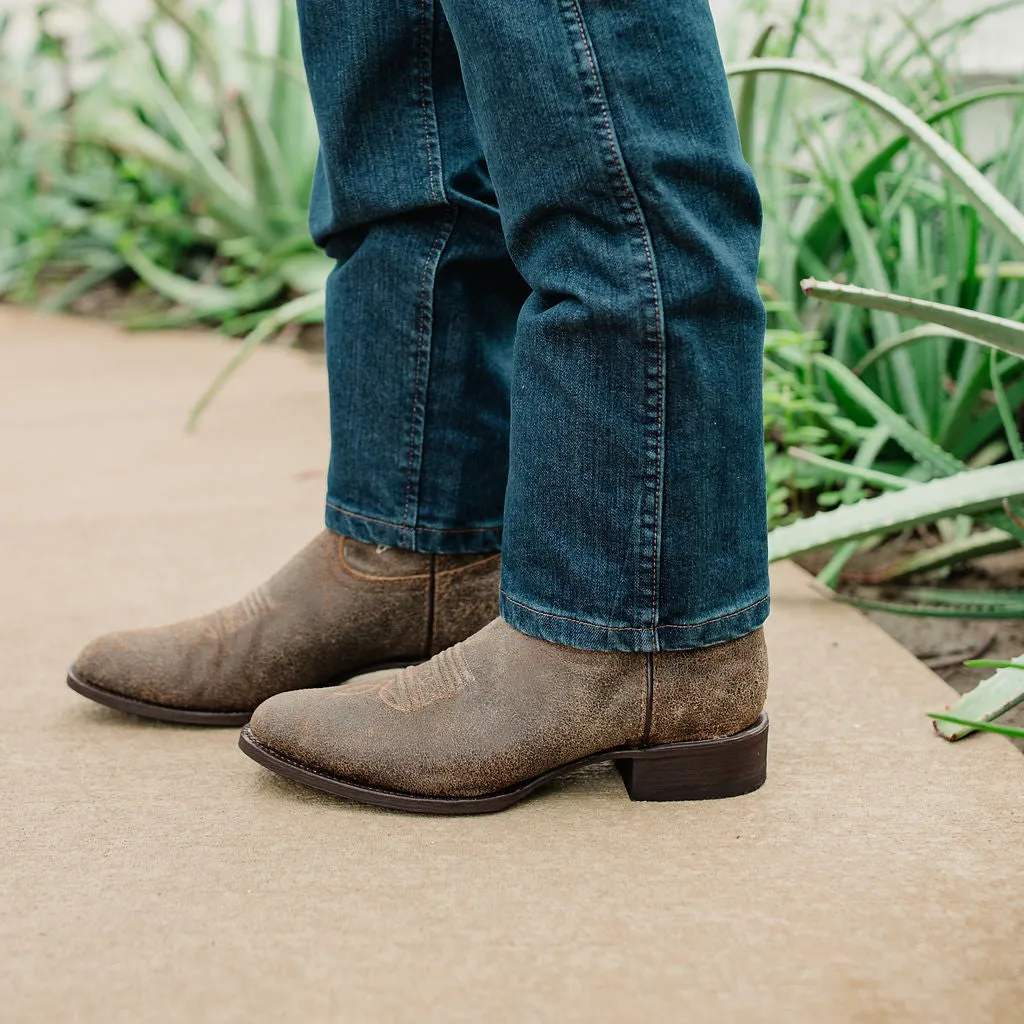 Soto Boots Mens Tan Distressed Leather Cowboy Boots