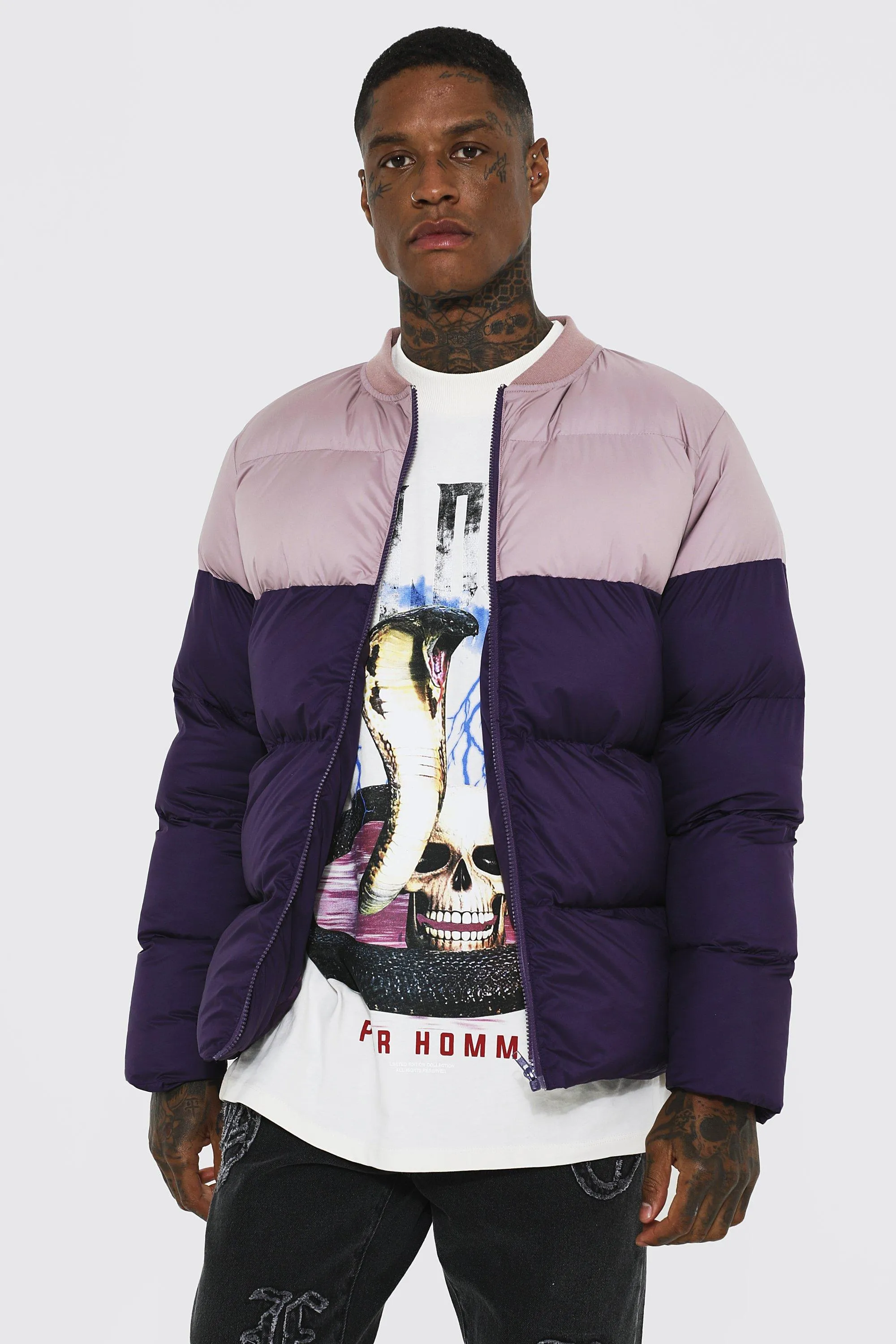 Spliced Quilted Bomber