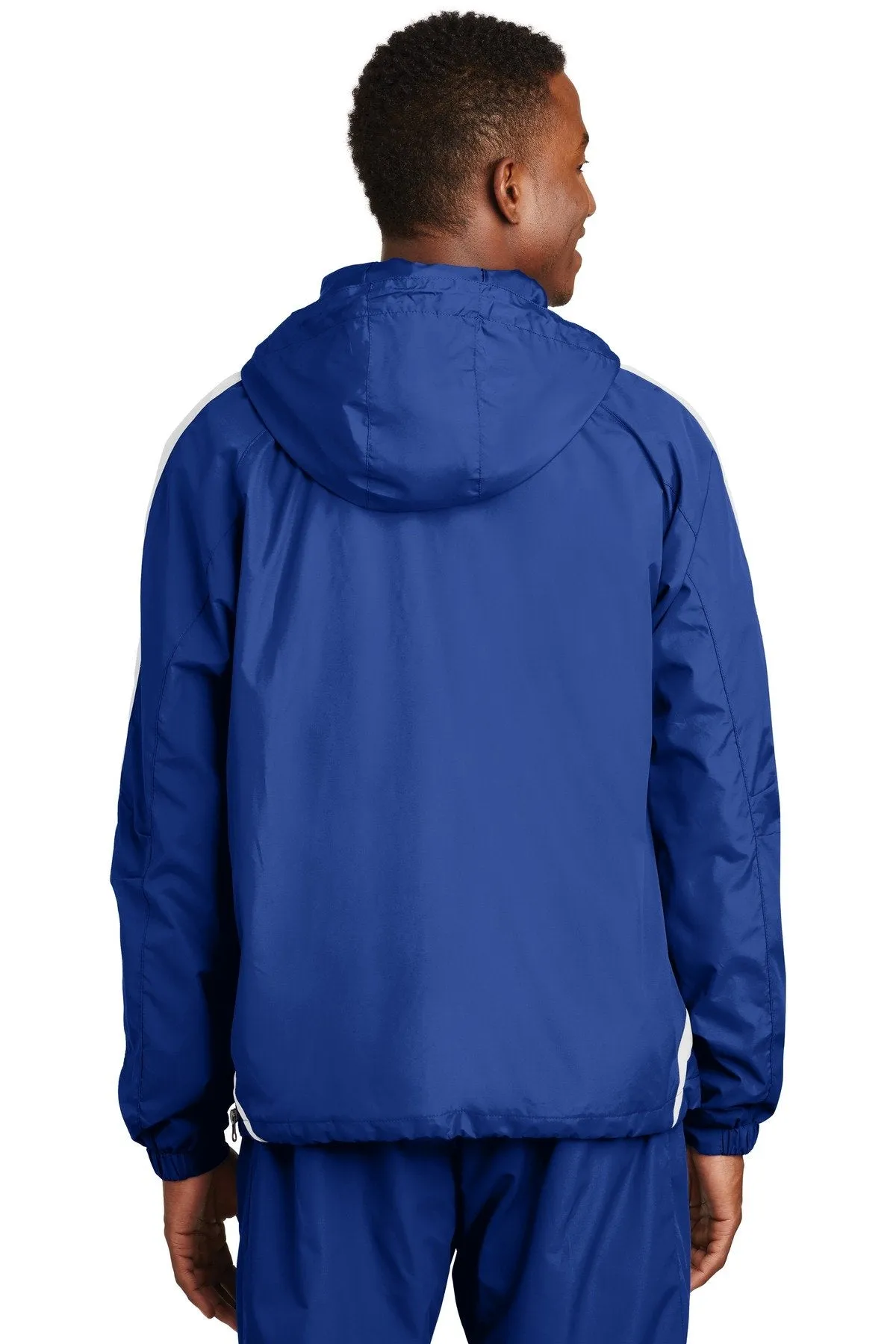 Sport-Tek Colorblock Raglan Anorak JST63 True Royal/White