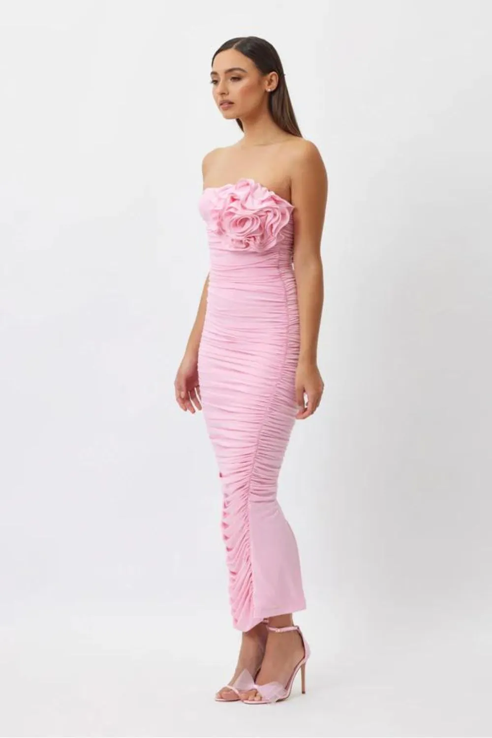 Stonnington Hire    Bianca and Bridgett | Tara Midi Dress | Pink