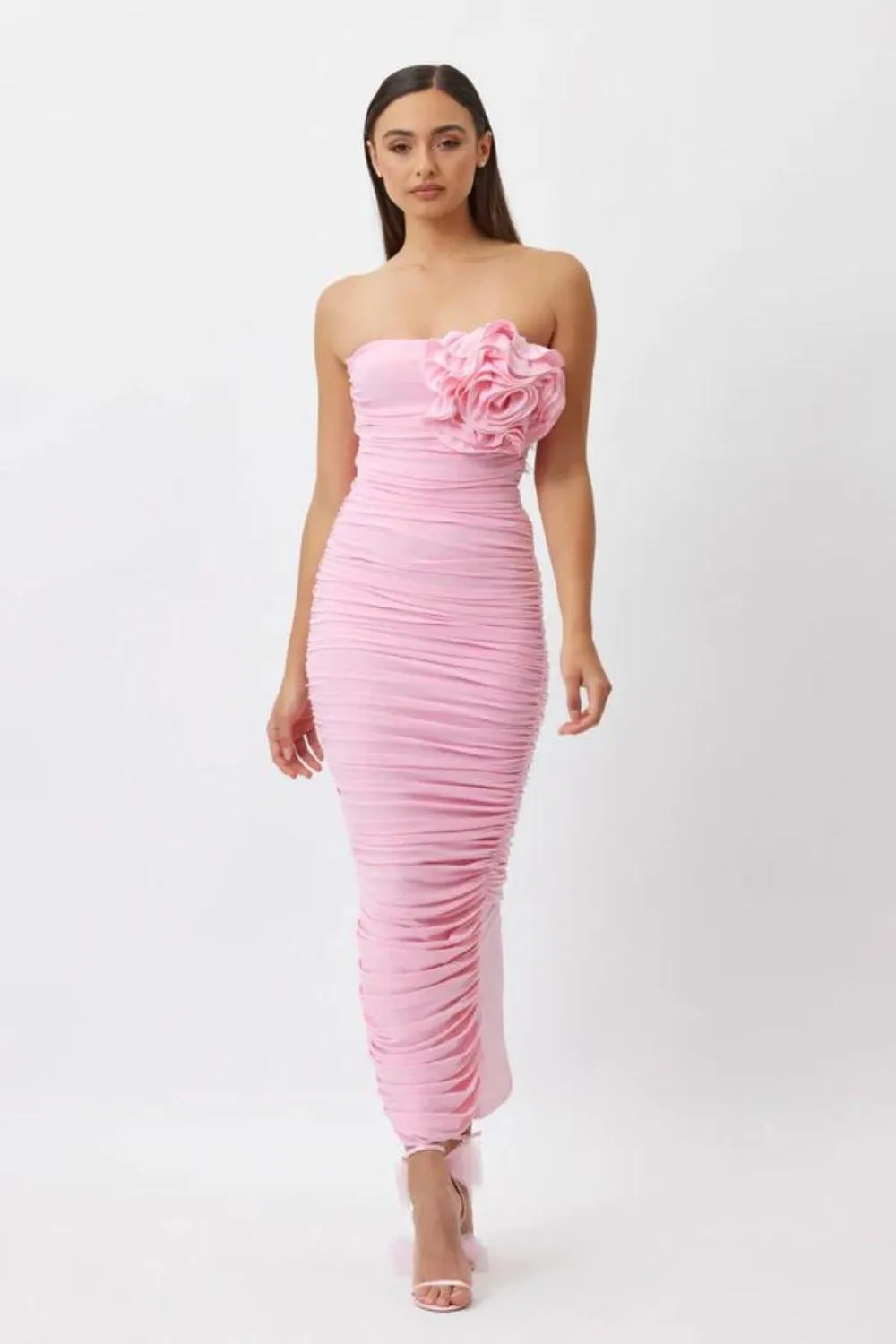 Stonnington Hire    Bianca and Bridgett | Tara Midi Dress | Pink