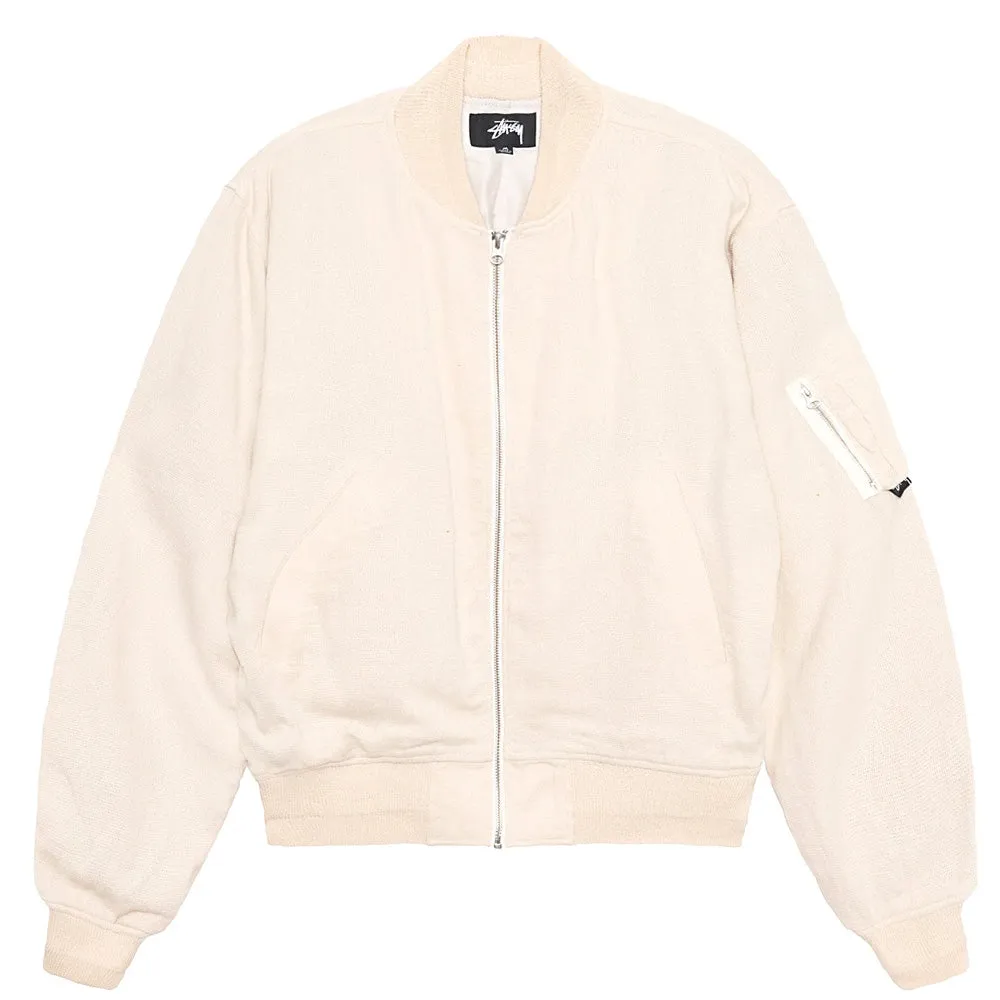 STSSY LINEN BEACH BOMBER // NATURAL