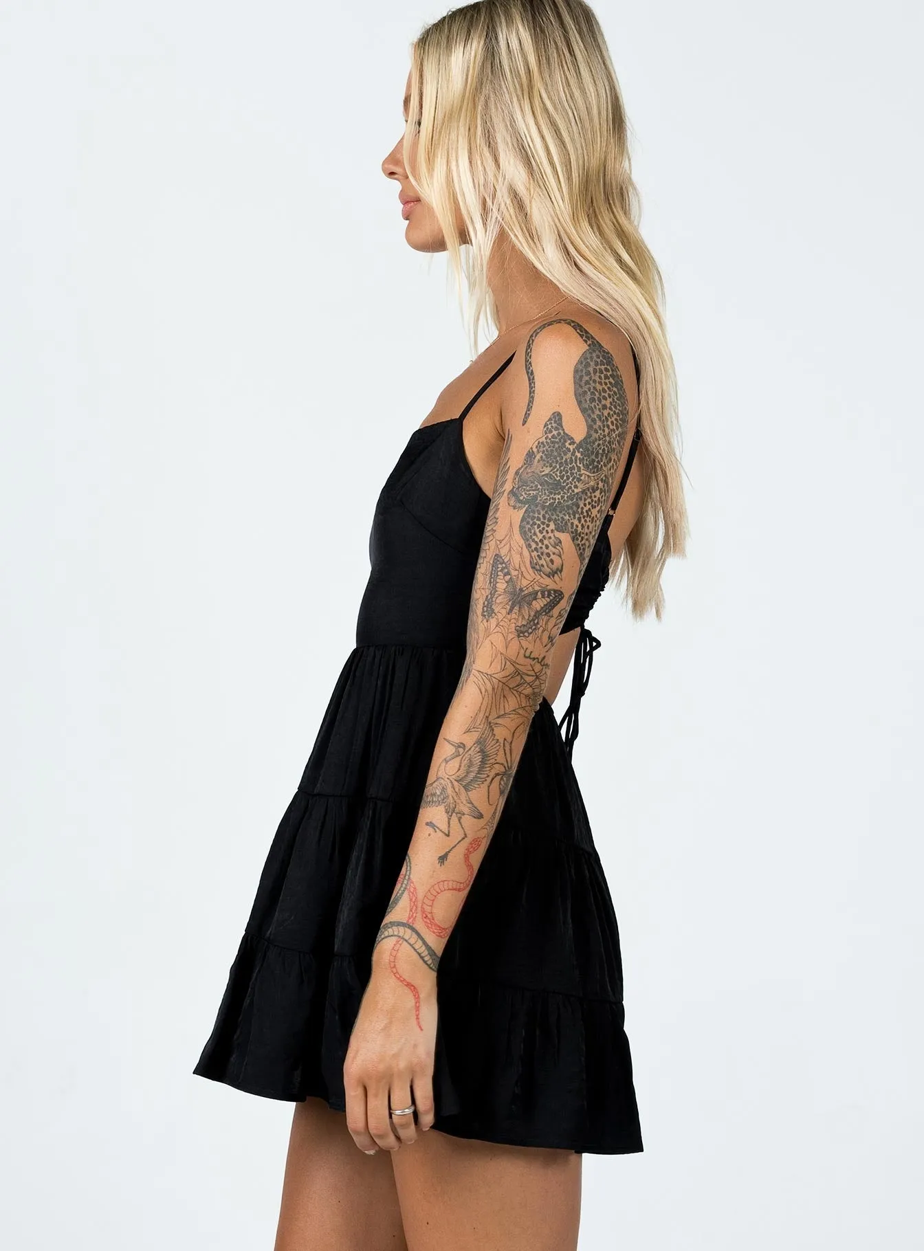 Summer Break Mini Dress Black