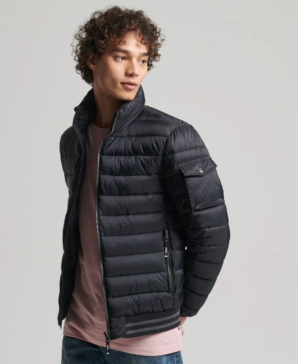 Superdry Bomber Fuji Puffer Jacket Black