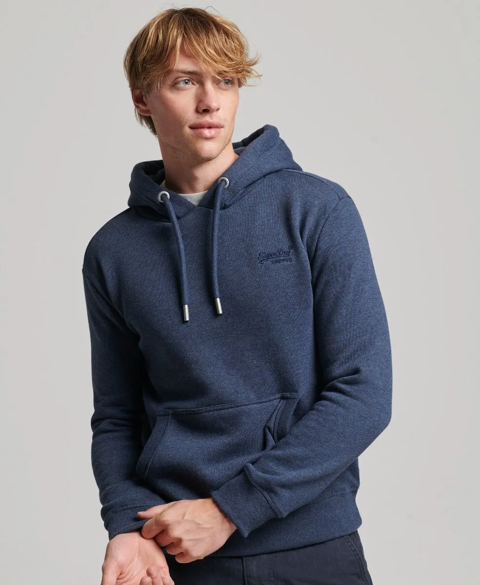 Superdry Vintage Embroided Logo Hooded Sweatshirts Vintage Navy Marl