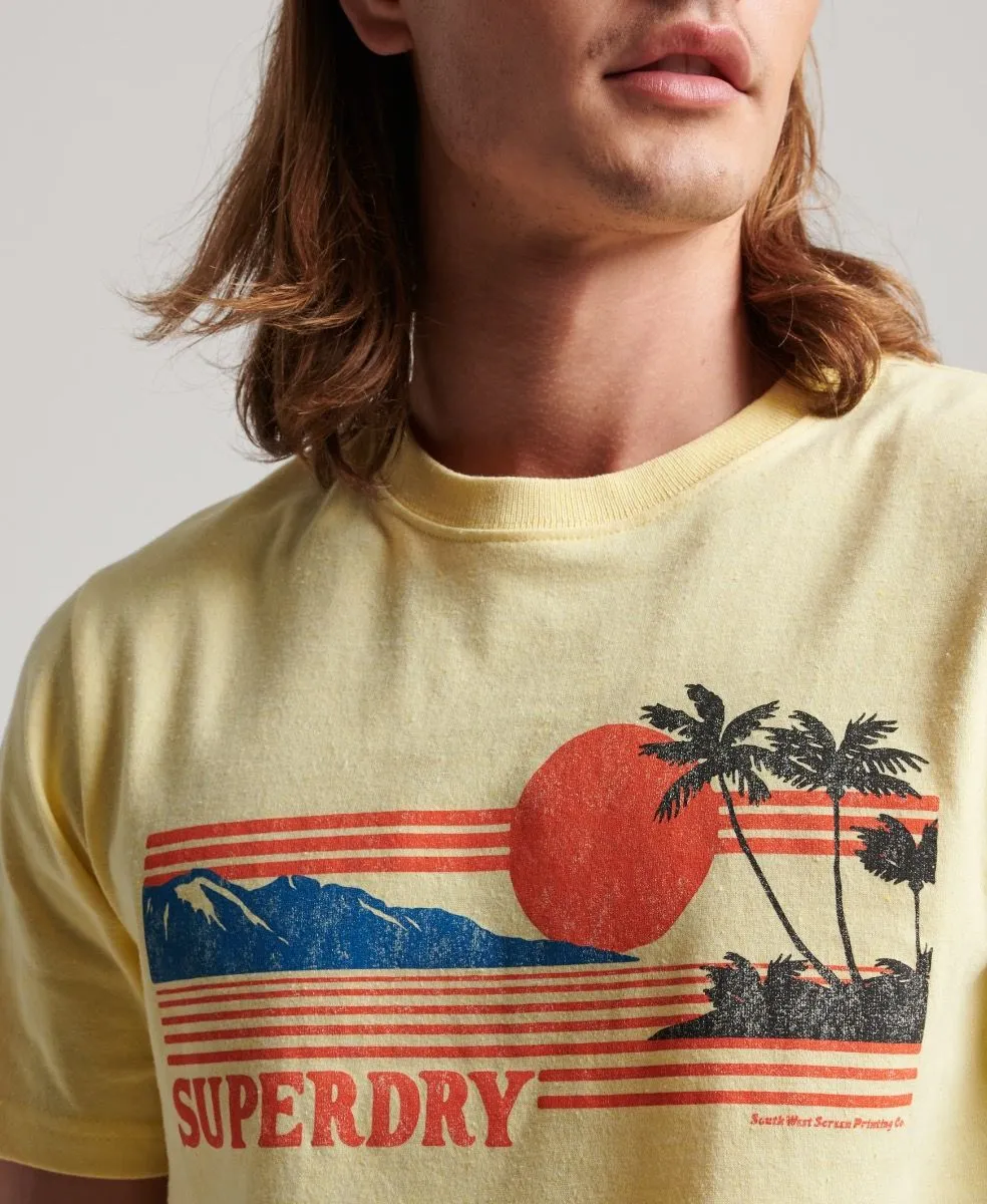 Superdry Vintage Great Outdoors T-Shirt Laguna Yellow