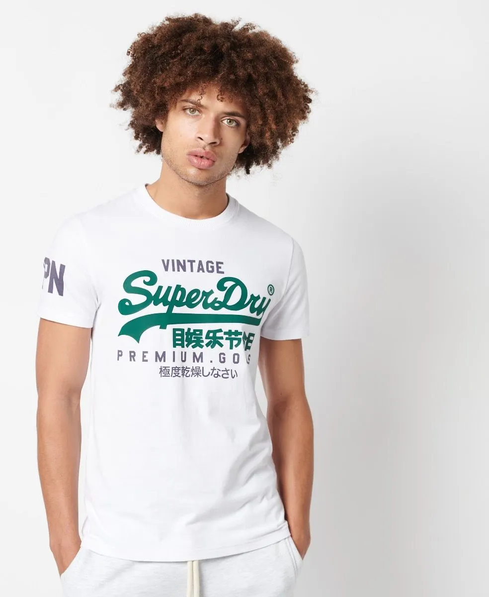 Superdry Vintage Logo Crew Neck T-Shirt Optic