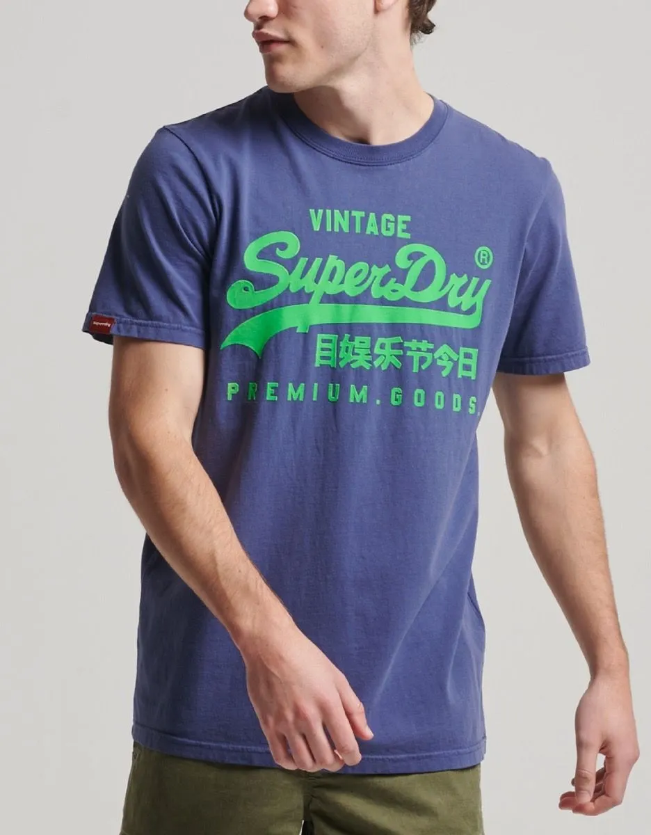 Superdry Vintage Logo Neon T-Shirt Frontier