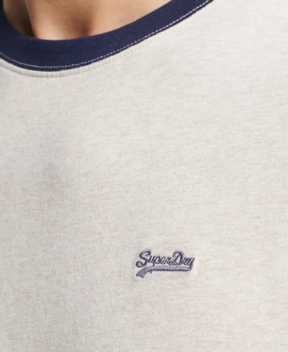 Superdry Vintage Ringer T-Shirt Oat/Navy