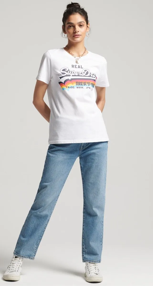 Superdry Womens Vintage Logo T-Shirt Optic