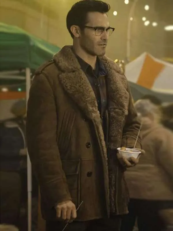 Superman and Lois Tyler Hoechlin Shearling Coat - New American Jackets