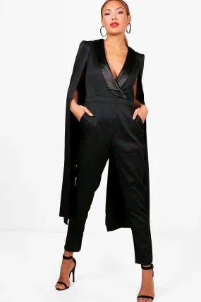 Tailored Cape Tux Jumpsuit