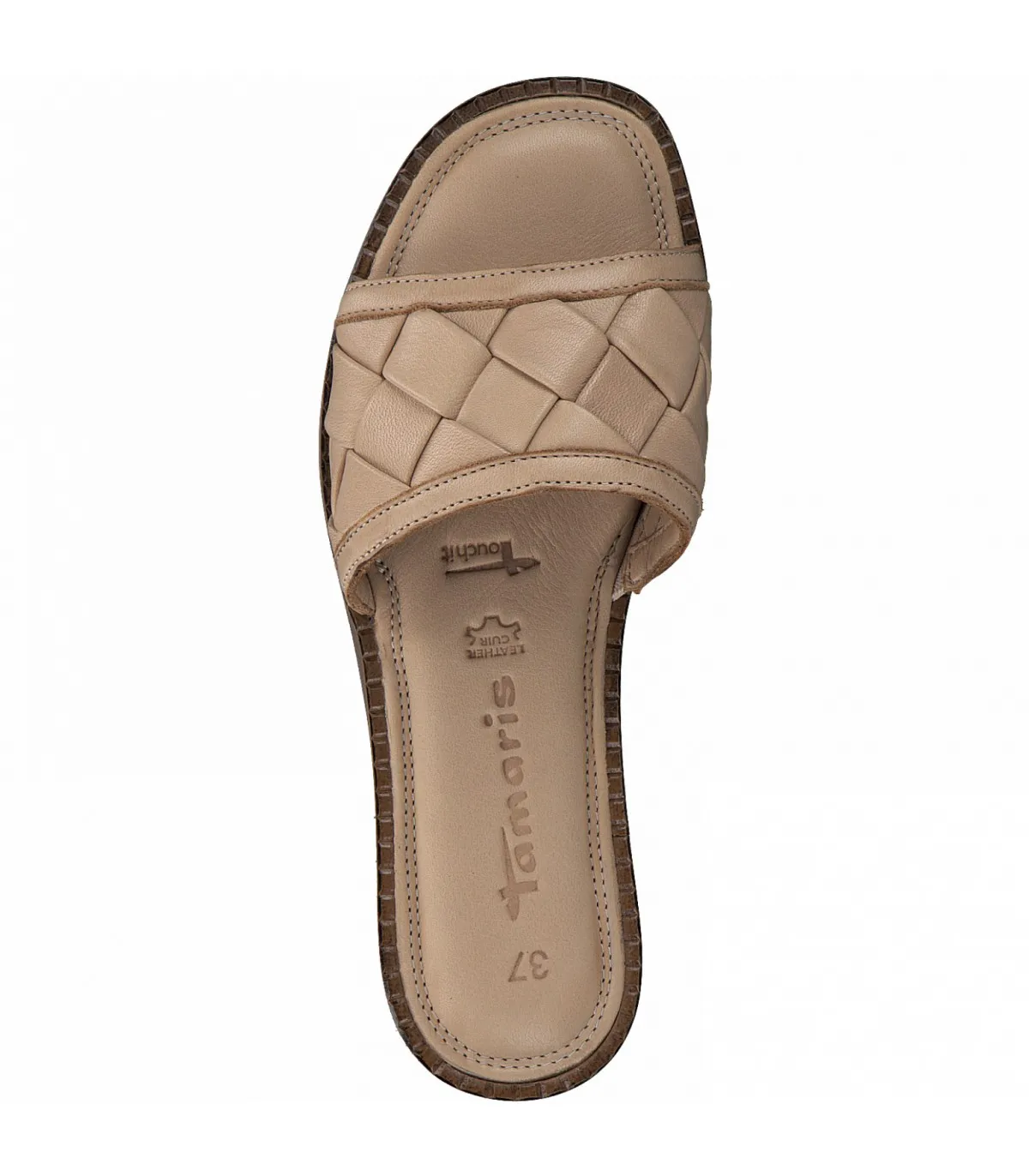 Tamaris Leather Sandal - Beige