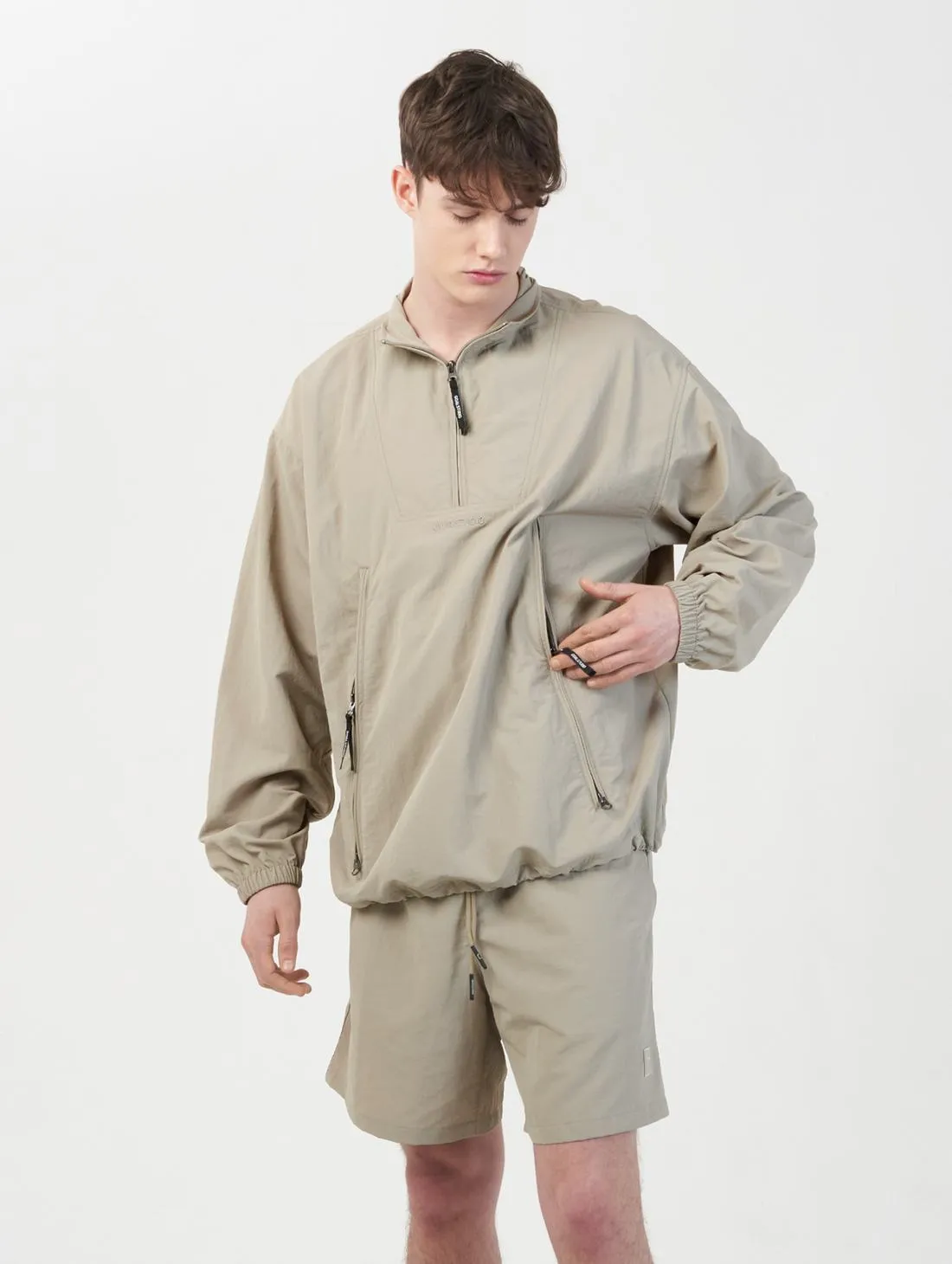 TASLAN UTILITY ANORAK-BEIGE