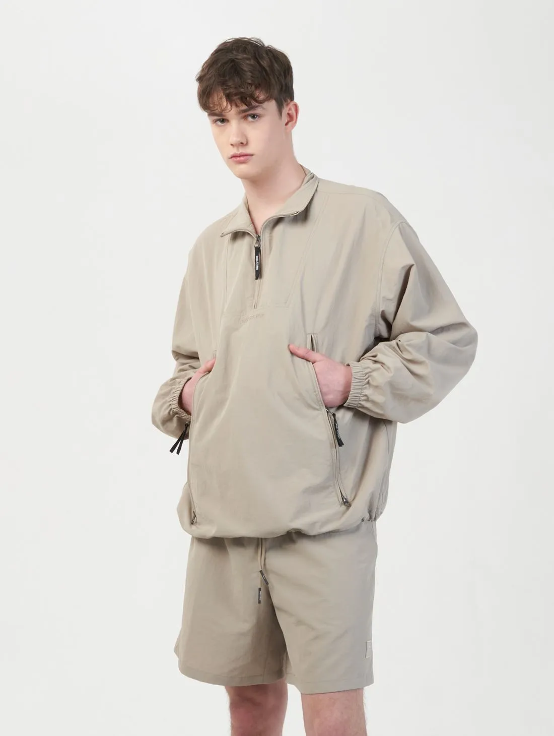 TASLAN UTILITY ANORAK-BEIGE