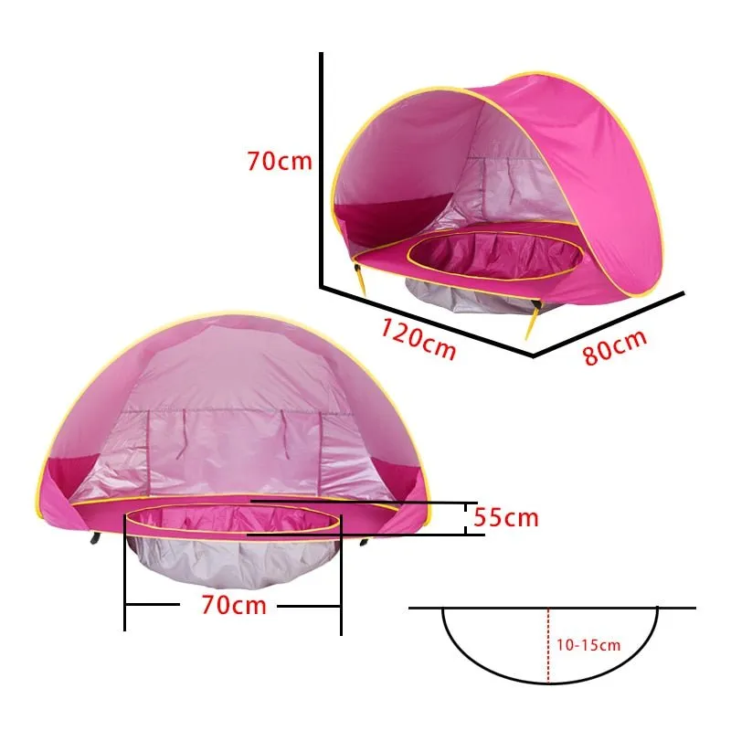 Tente de plage portable & imperméable pour bébé avec protection UV UPF 50+ Battoom - Baby beach