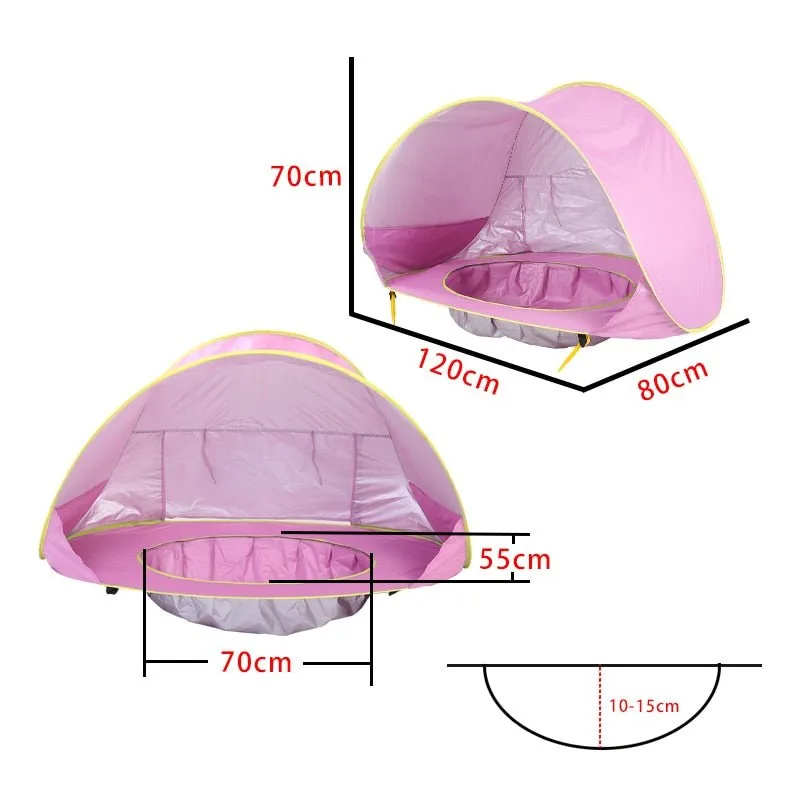 Tente de plage portable & imperméable pour bébé avec protection UV UPF 50+ Battoom - Baby beach