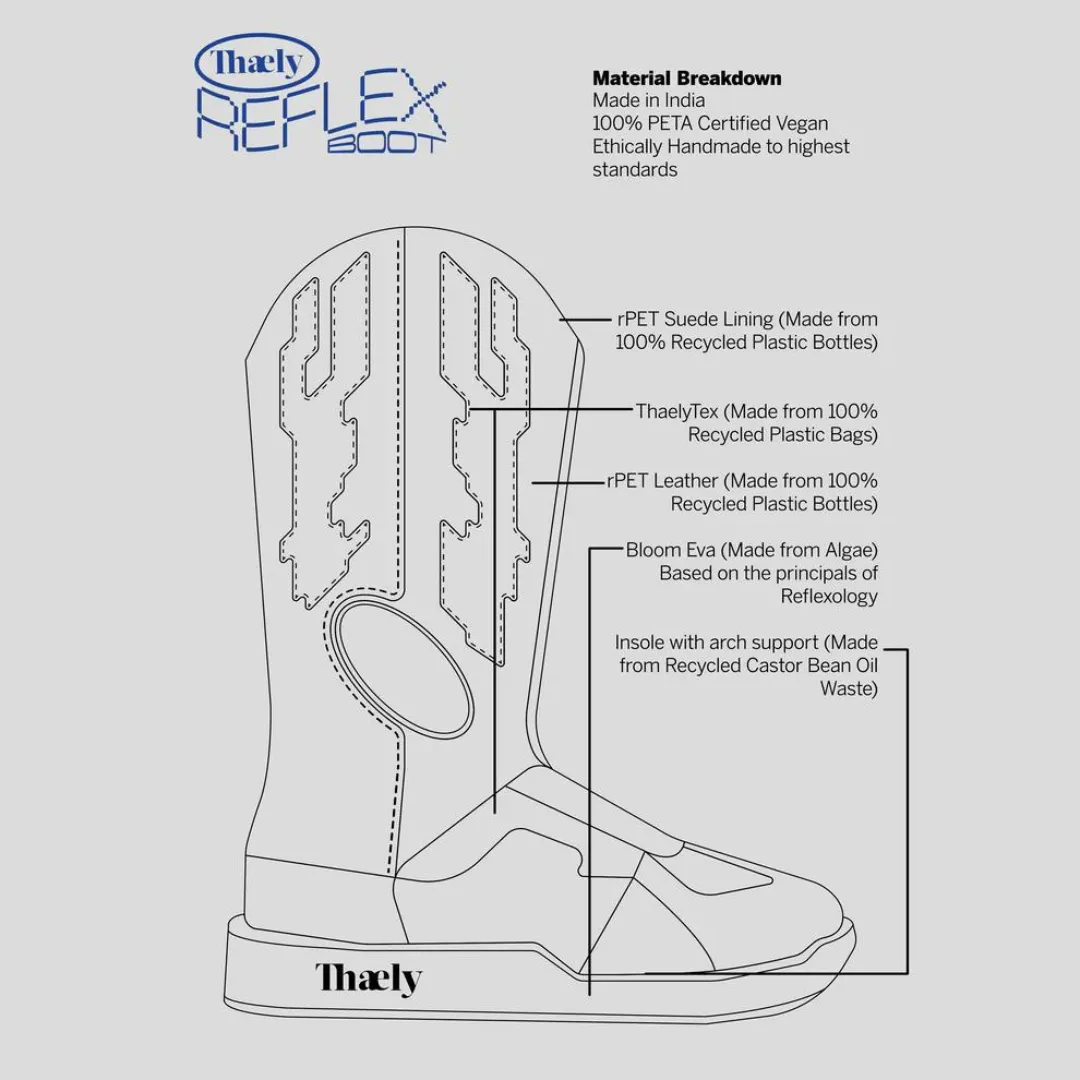 Thaely White Stork Reflex Boots | Sustainable Boots