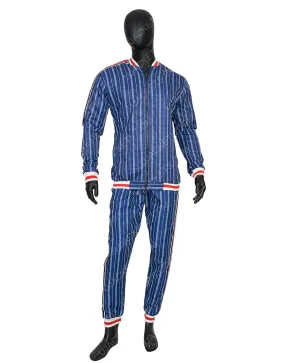 The Gentlemen Coach Bomber Suit | Colin Farrell Blue Track Suit | 35%Off