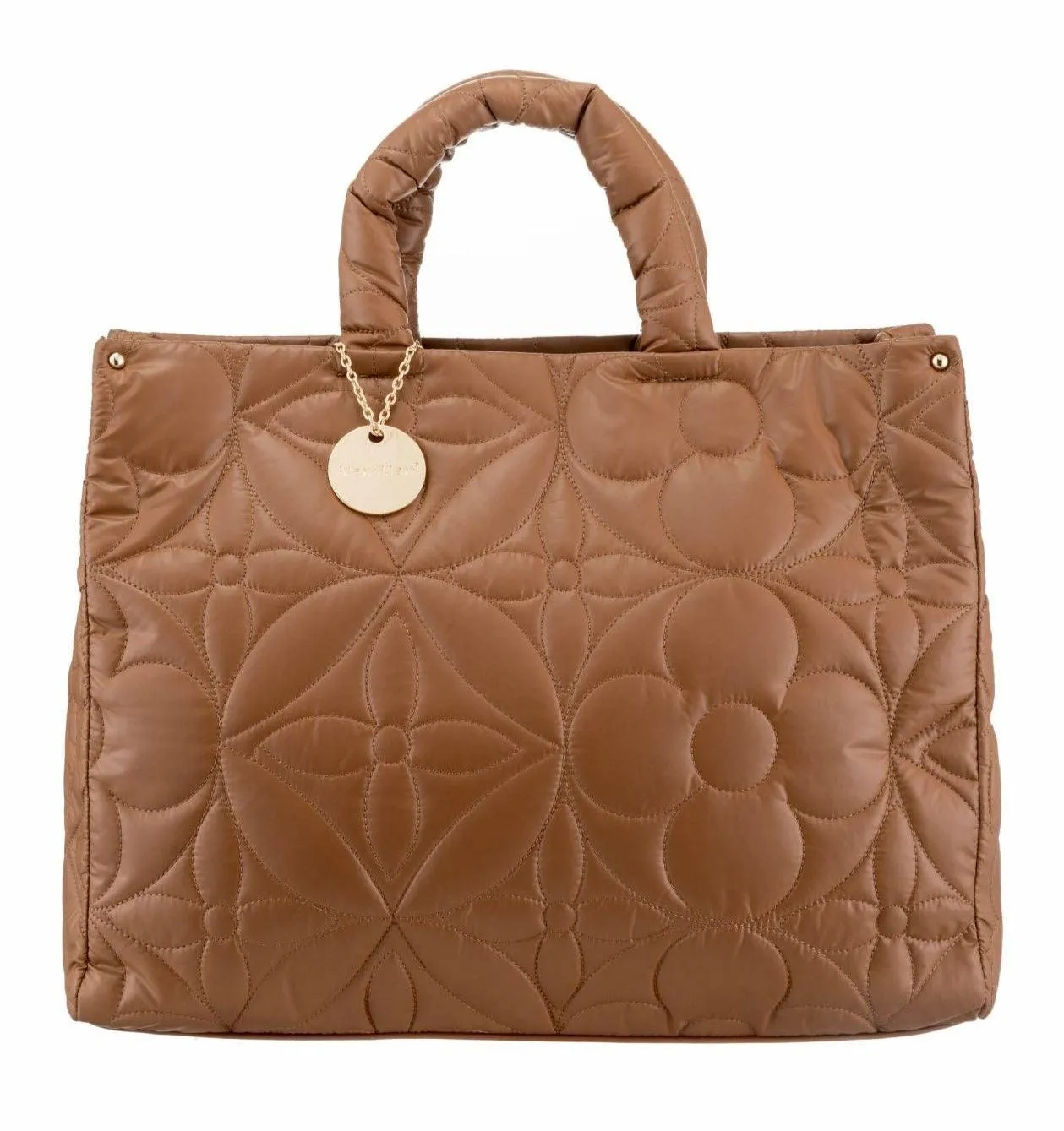 Touse Quilted Tote in Brown