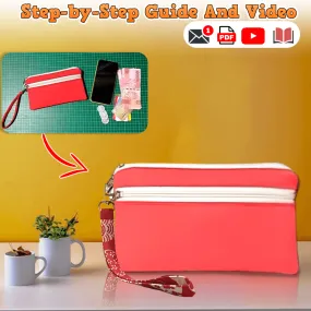 Triple Zip Wristlet PDF Download Pattern (3 sizes included)