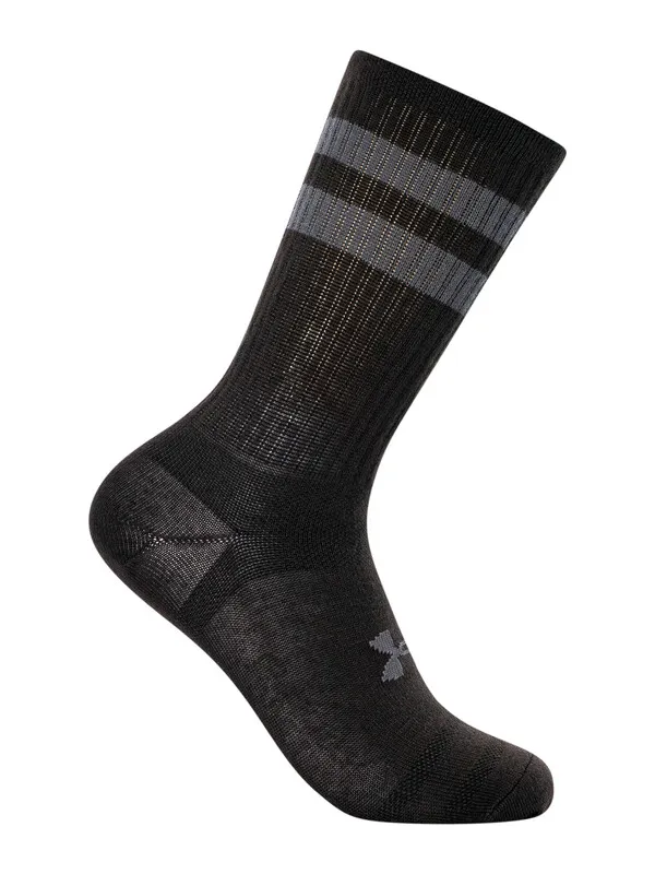 Under Armour 6-Pack Essential Crew Socks - Black