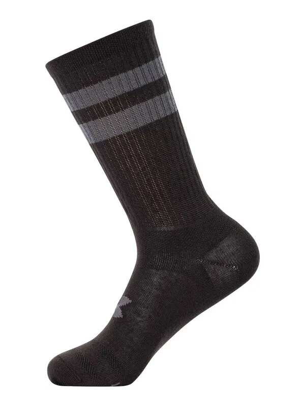 Under Armour 6-Pack Essential Crew Socks - Black