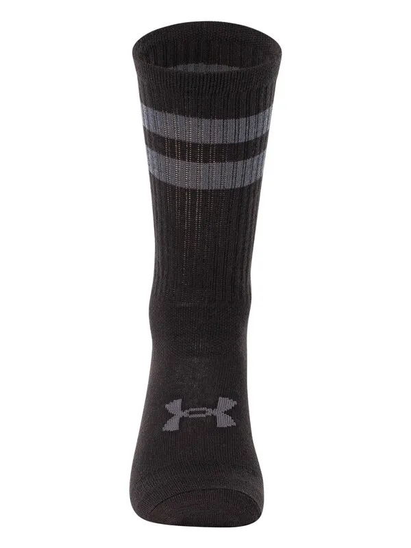 Under Armour 6-Pack Essential Crew Socks - Black