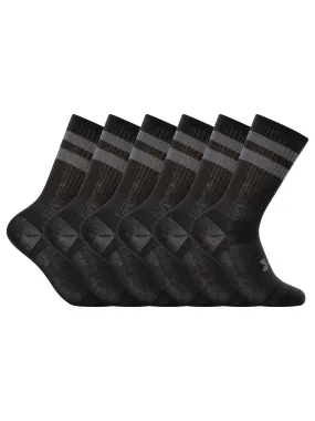 Under Armour 6-Pack Essential Crew Socks - Black