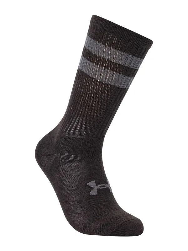 Under Armour 6-Pack Essential Crew Socks - Black