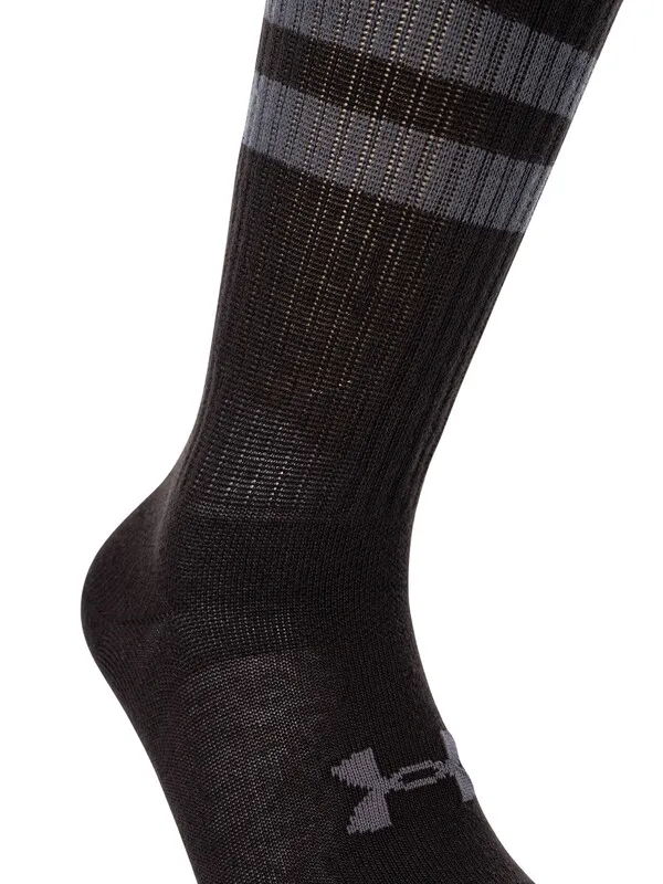 Under Armour 6-Pack Essential Crew Socks - Black