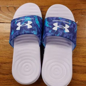 Under Armour Ansa Graphic Slide - Lavendar/Blue Kids