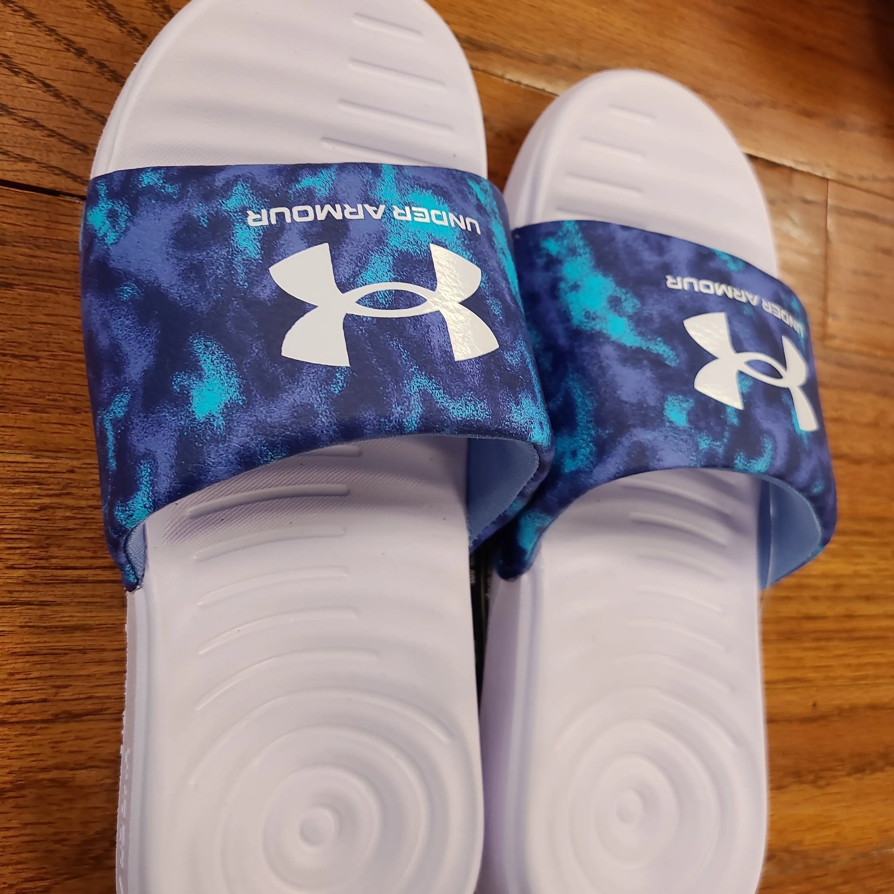 Under Armour Ansa Graphic Slide - Lavendar/Blue Kids