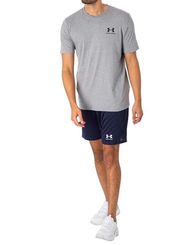 Under Armour Challenger Knit Shorts - Midnight Navy/White