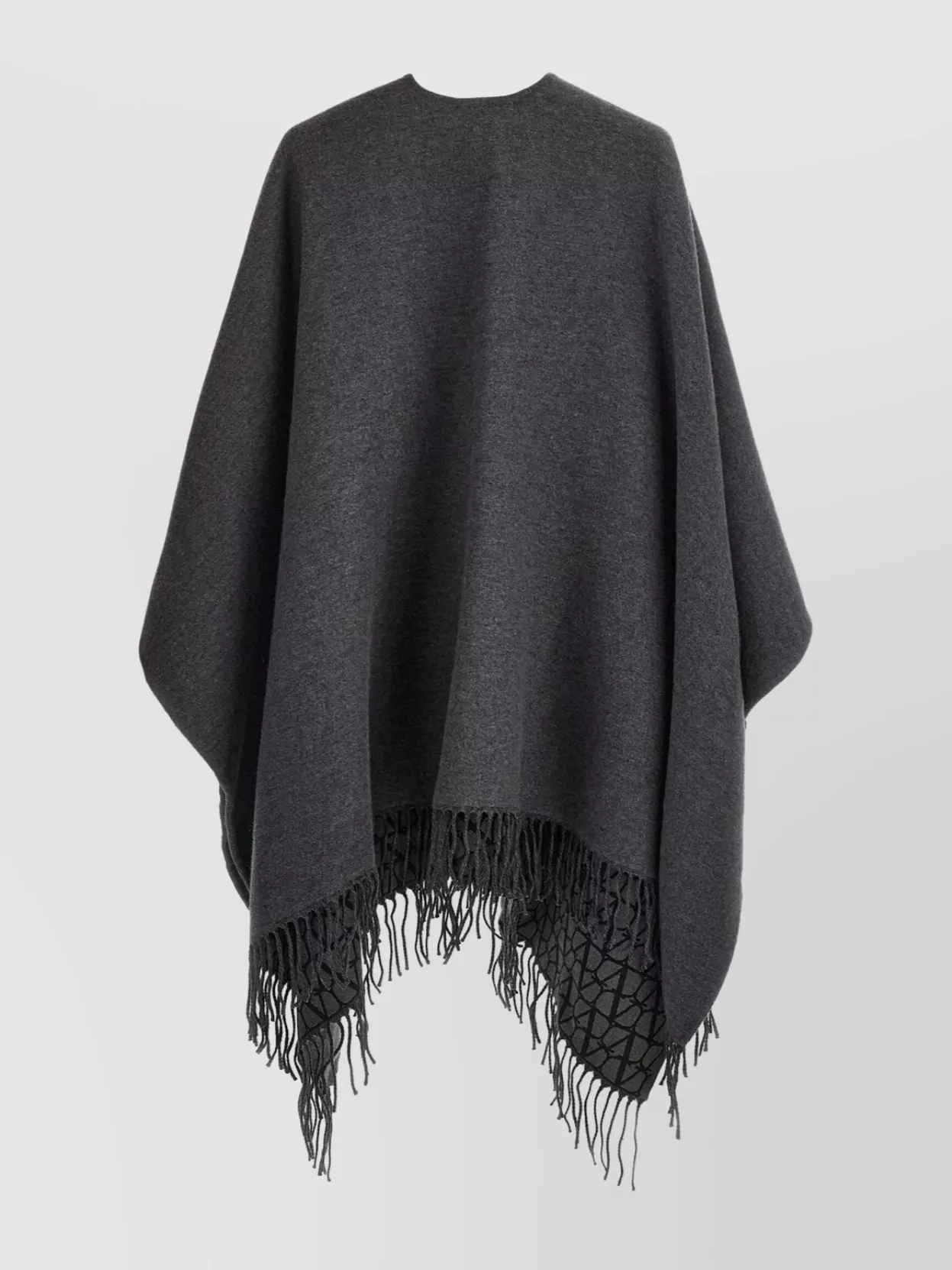 Valentino Garavani   Iconographic cape reversible fringe trim