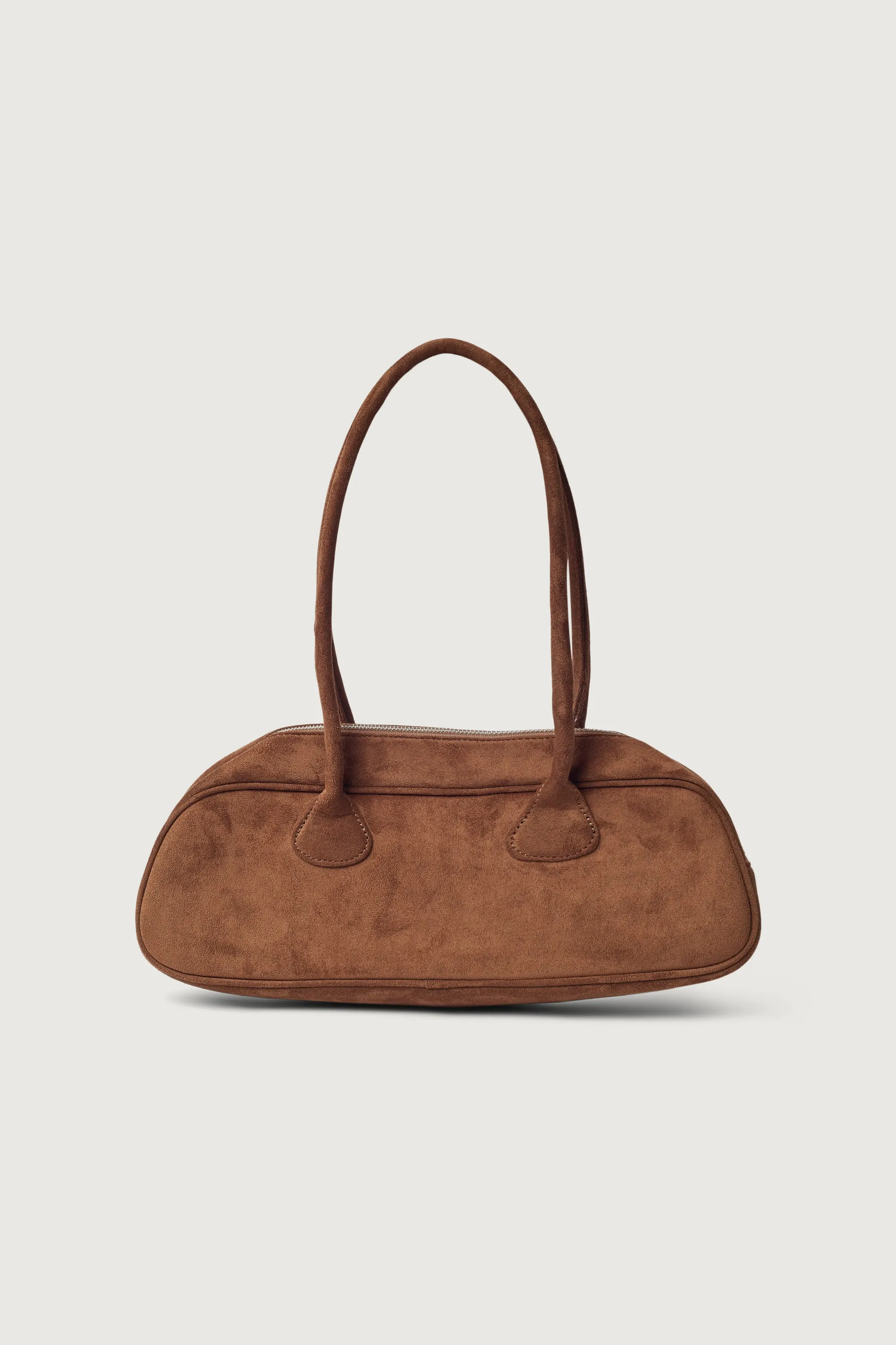 VEGAN SUEDE BOWLER BAG