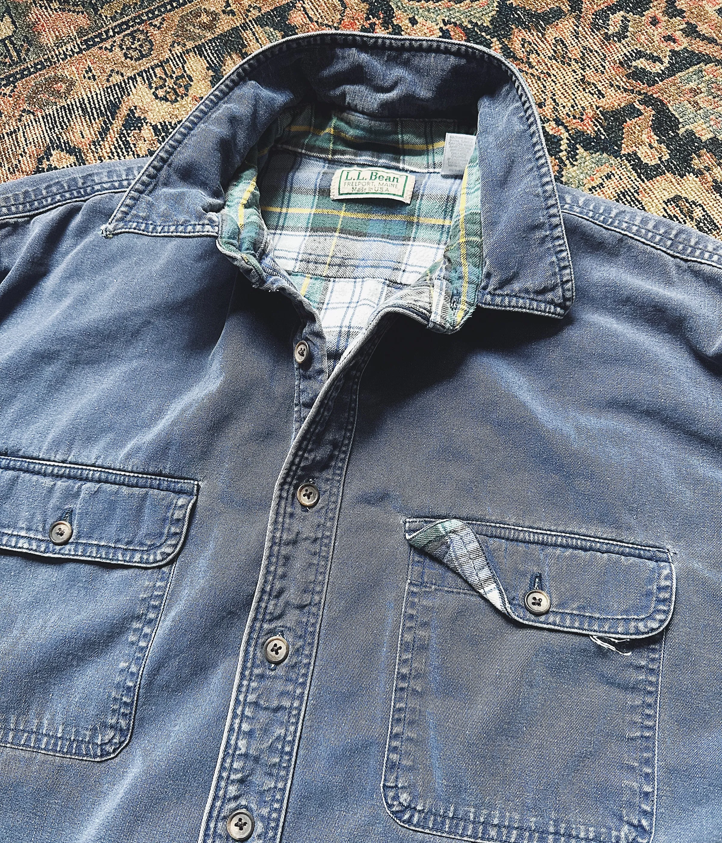 Vintage L.L. Bean Flannel Lined Work Shirt