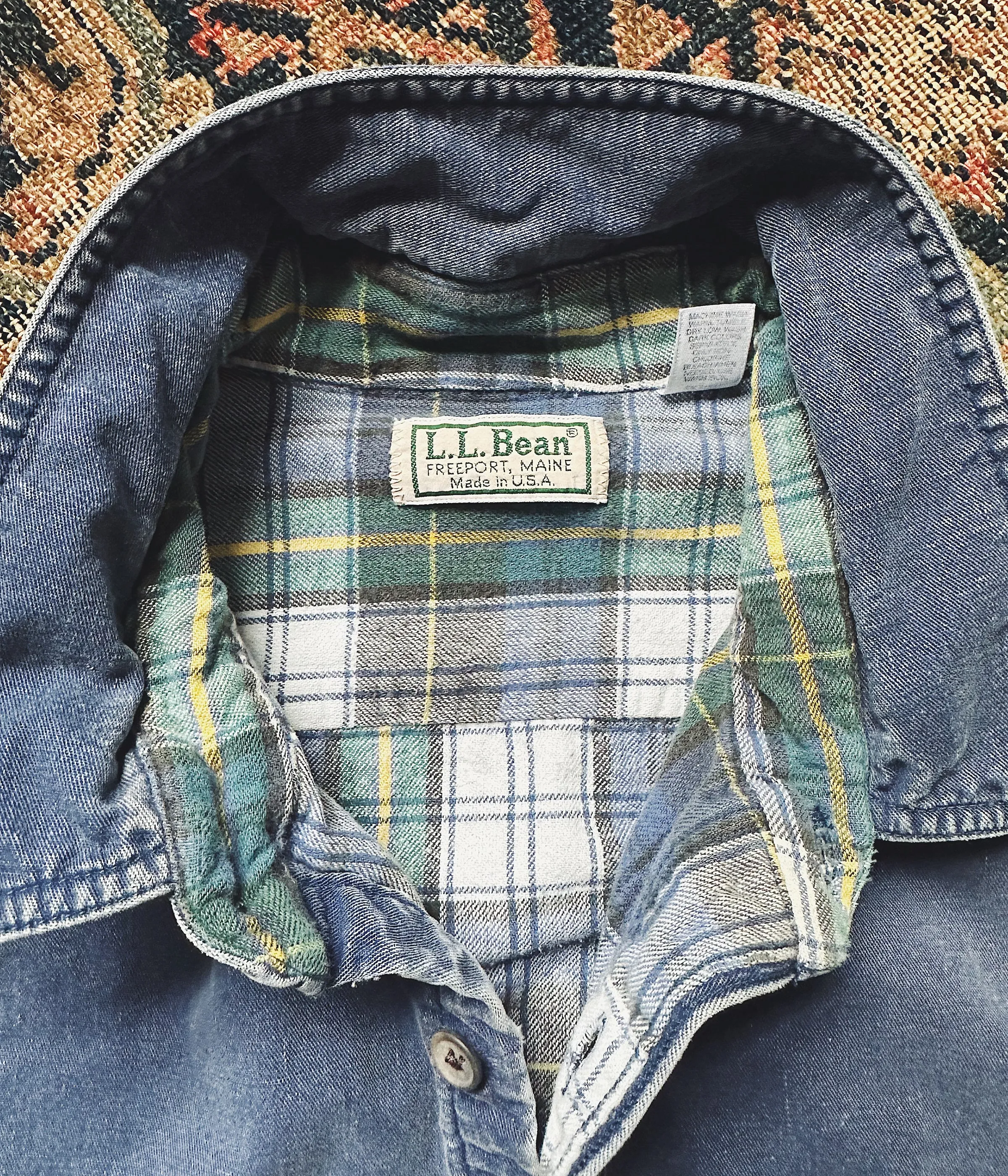 Vintage L.L. Bean Flannel Lined Work Shirt