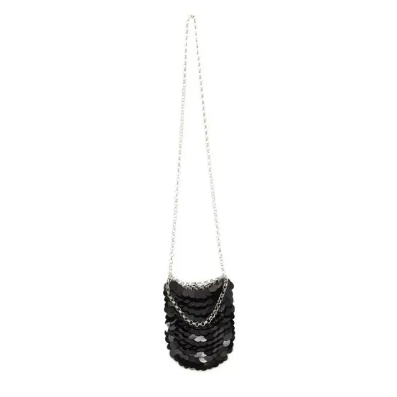 WILD PONY Bolso Mini Shopper Lentejuelas Negro