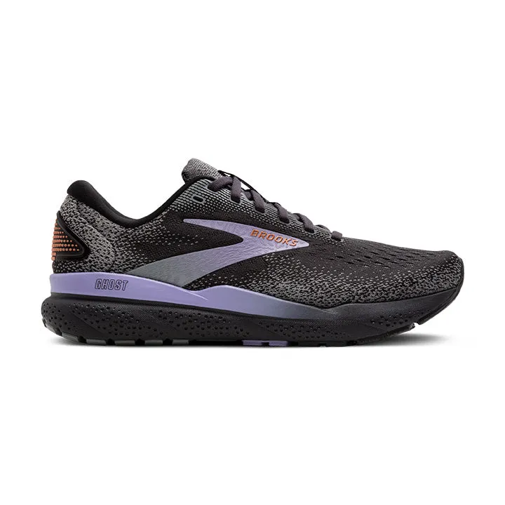 WOMEN'S BROOKS GHOST 16 1204071B093 COLOR:  EBONY/LAVENDER/COPPER