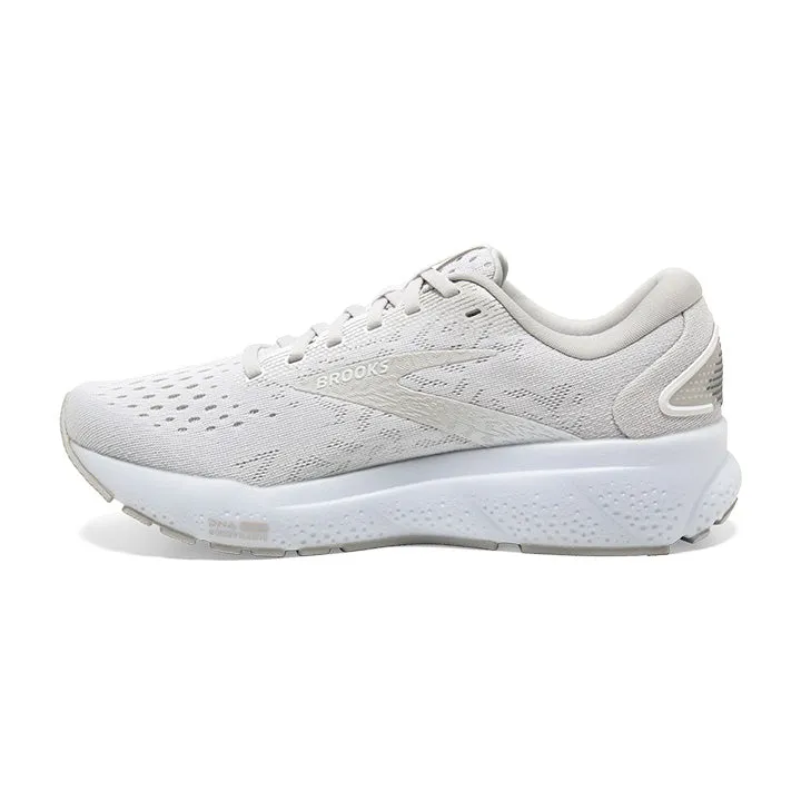 Women's Brooks Ghost 16 1204071B151 Color: White/White/Grey