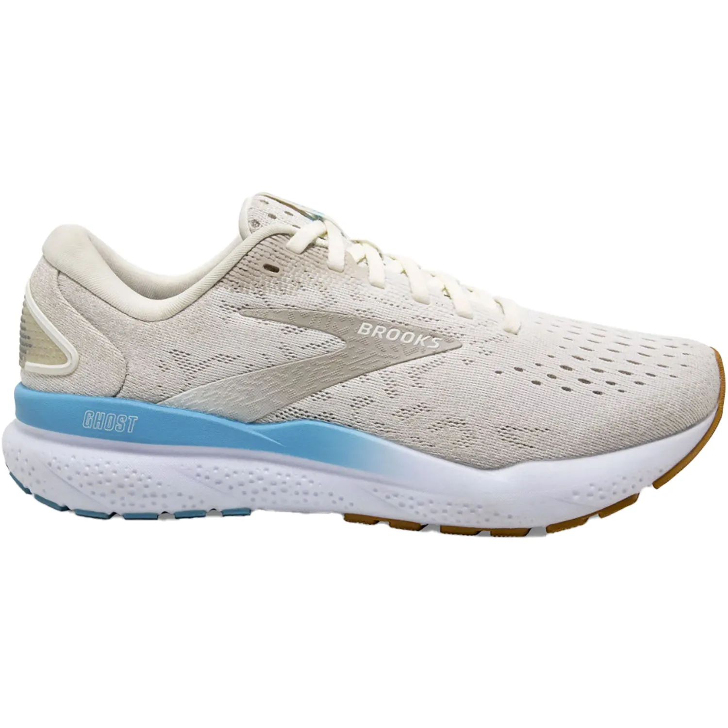 Women's Brooks Ghost 16 Coconut/Chateau Grey/Blue Mesh