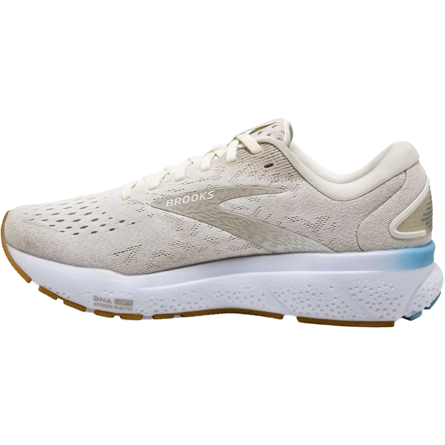 Women's Brooks Ghost 16 Coconut/Chateau Grey/Blue Mesh