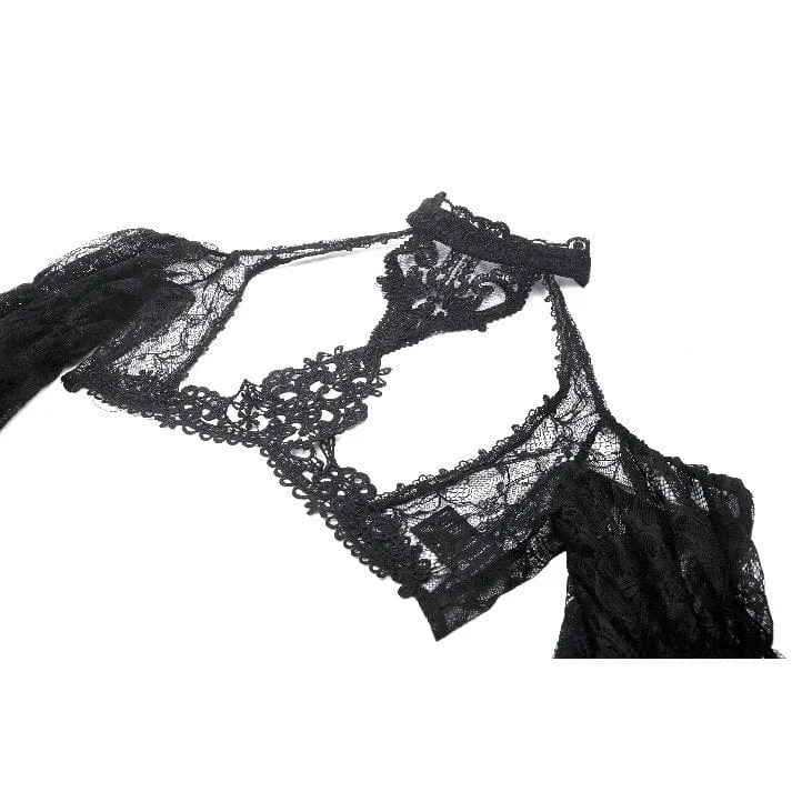 Women's Gothic Off-the-shoulder Cutout Lace Cape