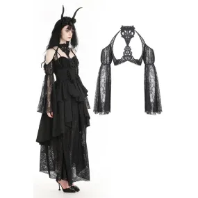 Women's Gothic Off-the-shoulder Cutout Lace Cape