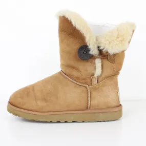 Womens UGG Boots Bailey Button Tan | UK 5