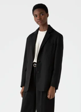 Women's Wool Blazer in Black