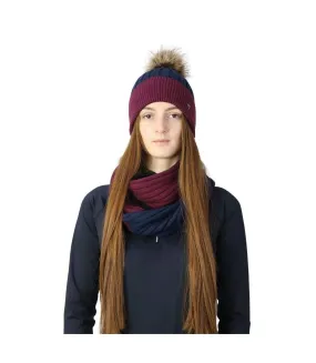 Womens/ladies synergy luxury snood one size navy/fig Hy