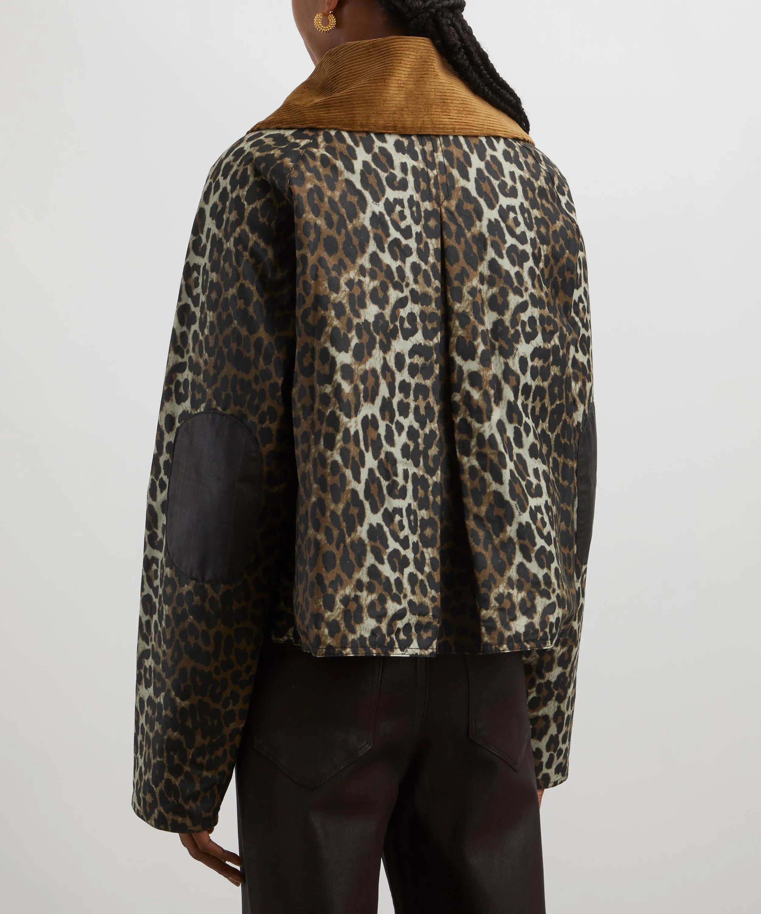 x GANNI Leopard Print Waxed Anorak